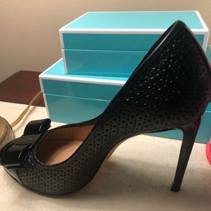 Ferragamo black stilettos